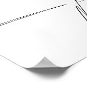 Poster du hall du bistrot Paris noir et blanc (Coin)