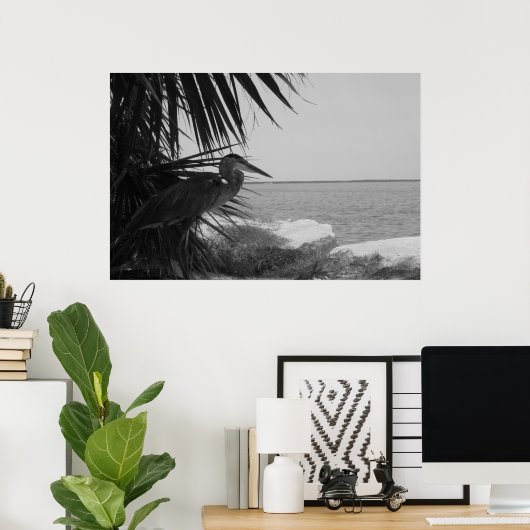 Poster du Héron bleu (Bureau à domicile)