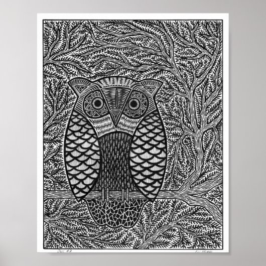 Poster du hibou #2 (Devant)
