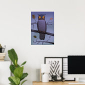 Poster du hibou sur la branche (Bureau à domicile)