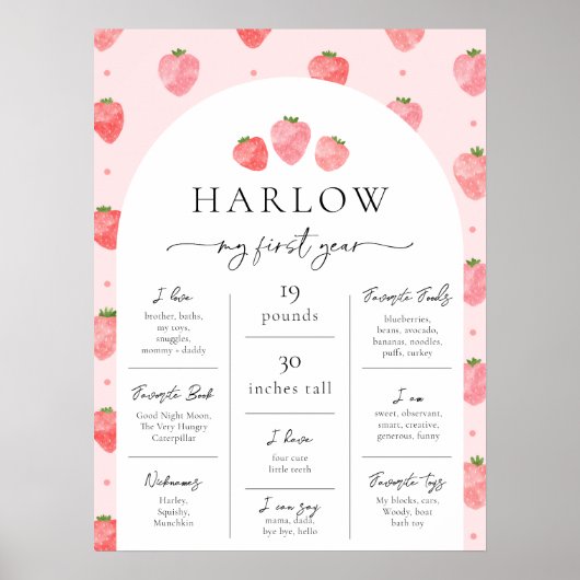 Poster du jalon de fraise | Berry First (Devant)