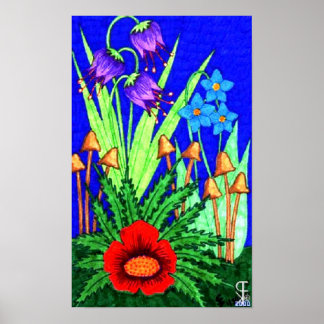 Poster du jardin de fleurs
