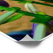 Poster du jardin de fleurs violettes Hosta (Coin)