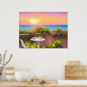 Poster du Jardin du Patio du bord de mer italien (Cuisine)
