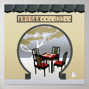 Poster du jardin Mah Jongg