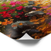 Poster du jardin paysager du feuillage (Coin)