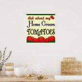 Poster du jardinier de tomates cultivé (Cuisine)