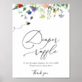 Poster du jeu de douche à rayures fleur sauvage (Devant)