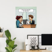 Poster du jeu de mots du conseil d'administration (Bureau à domicile)