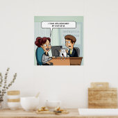 Poster du jeu de mots du conseil d'administration (Cuisine)