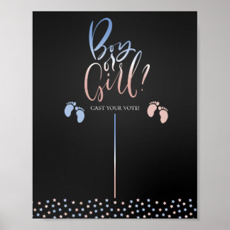 Poster du jeu de prédiction du genre garçon ou fil