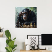 Poster du jeu d'échecs Chimp (Bureau à domicile)