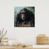 Poster du jeu d'échecs Chimp (Cuisine)