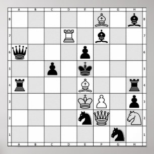 Poster du jeu d'échecs deux