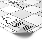 Poster du jeu d'échecs Huit (Coin)