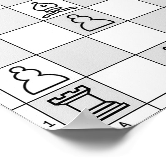 Poster du jeu d'échecs Huit (Coin)