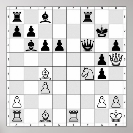 Poster du jeu d'échecs Huit (Devant)