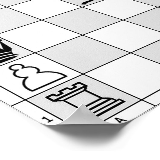 Poster du jeu d'échecs Neuf (Coin)