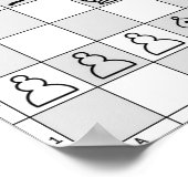 Poster du jeu d'échecs Quatre (Coin)