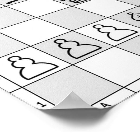 Poster du jeu d'échecs Quatre (Coin)