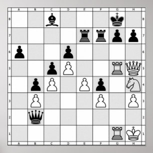 Poster du jeu d'échecs Sept