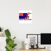 Poster du joueur de cricket néo-zélandais (Bureau à domicile)