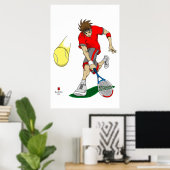 Poster du joueur de tennis (Bureau à domicile)