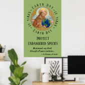 Poster du jour des terres et de Saint François d'A (Bureau à domicile)