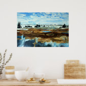 Poster du lac Yellowstone en hiver (Cuisine)
