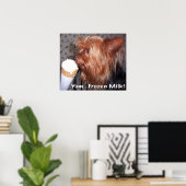 Poster Du lait congelé ! (Bureau à domicile)