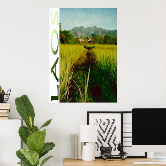 Poster du Laos (Bureau à domicile)