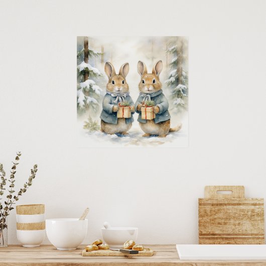 Poster du lapin de Noël (Cuisine)