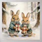 Poster du lapin de Noël (Devant)