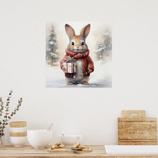 Poster du lapin de Noël (Cuisine)