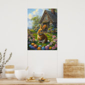 Poster du lapin de Pâques mignon (Cuisine)