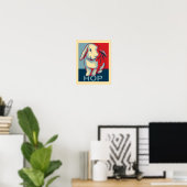 Poster du lapin patriotique (Bureau à domicile)
