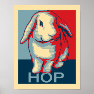 Poster du lapin patriotique