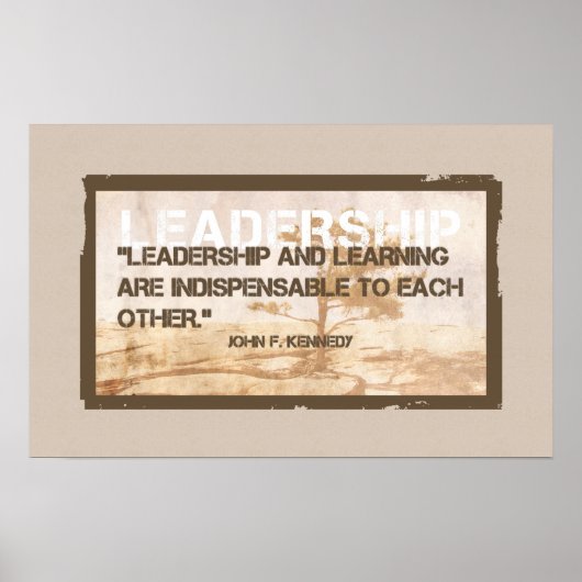Poster du leadership - Citation Kennedy (Devant)