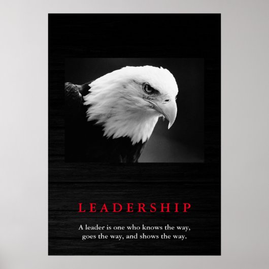 Poster du leadership de l'aigle d'Amérique Bald (Devant)