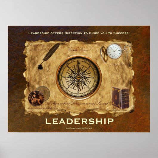 Poster du LEADERSHIP Motivationnel de style vintag (Devant)