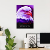 Poster du leadership patriotique de l'aigle améric (Bureau à domicile)