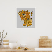 Poster du lion de dessin (Cuisine)