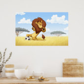 Poster du lion de football (Cuisine)