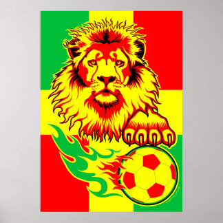 Poster du lion de football africain