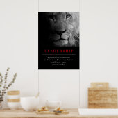 Poster du lion de leadership motivationnel tendanc (Cuisine)
