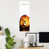 Poster du lion de leadership motivationnel unique (Bureau à domicile)