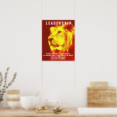 Poster du lion de leadership Motivationniste Jaune (Cuisine)