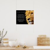 Poster du lion en charge (Cuisine)
