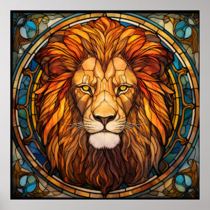 Poster du lion en verre