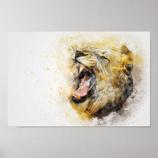 Poster du lion rugissant